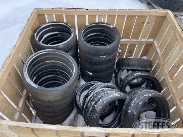 Pallet of gauge wheel rubber only